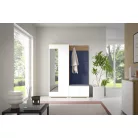 Sevilla 1 kárpitozott előszobafal, artisan/fehér - sötét kék 30 - egyedi