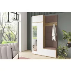   Sevilla 2 kárpitozott előszobafal, artisan/fehér - barna 06