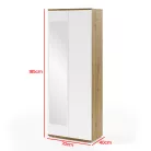 Sevilla 2 kárpitozott előszobafal, artisan/fehér - barna 06