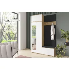   Sevilla 2 kárpitozott előszobafal, artisan/fehér - fekete 16