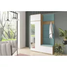 Sevilla 2 kárpitozott előszobafal, artisan/fehér - aqua 22- egyedi