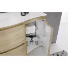 Armonia 105 cm-es fürdőszobaszekrény sötét szürke+ mosdó balos