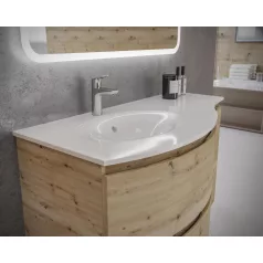   Armonia 105 cm-es fürdőszobaszekrény aranytölgy+ mosdó balos