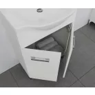 Rubino 55cm-es két ajtós fürdőszobaszekrény fehér tölgy + mosdó