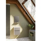 Perla 40cm-es egy ajtós fürdőszobaszekrény szürke tölgy + mosdó