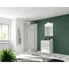 Madrid 60cm-es két ajtós, egy fiókos fürdőszobaszekrény + mosdó