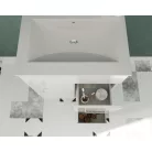 Madrid 80cm-es két ajtós, két fiókos fürdőszobaszekrény + mosdó