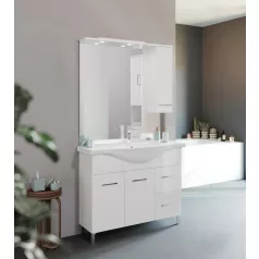   Smart 85cm-es két ajtós, két fiókos fürdőszobaszekrény + mosdó