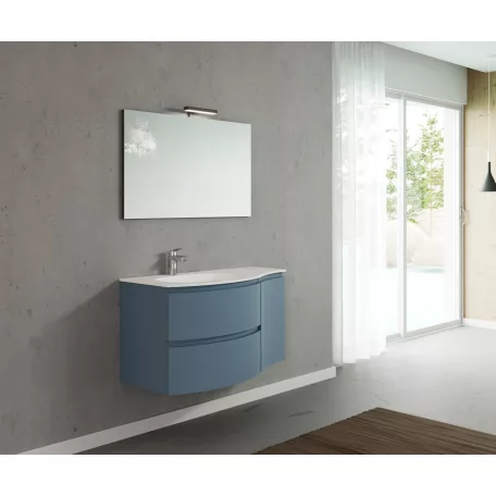 Armonia 105 cm-es fürdőszobaszekrény tengerkék + mosdó balos