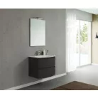 Armonia 70 cm-es fürdőszobaszekrény matt fekete + mosdó