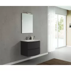 Armonia 70 cm-es fürdőszobaszekrény matt fekete + mosdó