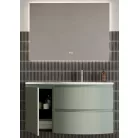 Armonia 105 cm-es fürdőszobaszekrény zsálya+ mosdó balos