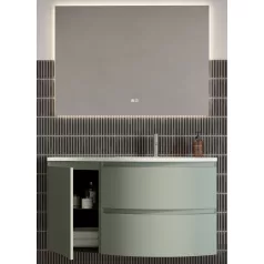   Armonia 105 cm-es fürdőszobaszekrény zsálya+ mosdó balos