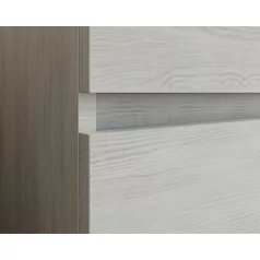   Bogota 60cm-es 1 fiókos fürdőszobaszekrény fehér tölgy + mosdó