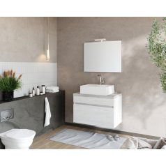   Bogota 80cm-es 1 fiókos fürdőszobaszekrény fehér tölgy & beton