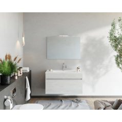   Bogota 80cm-es 1 fiókos fürdőszobaszekrény fehér tölgy + mosdó