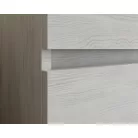 Bogota 80cm-es 1 fiókos fürdőszobaszekrény fehér tölgy + mosdó