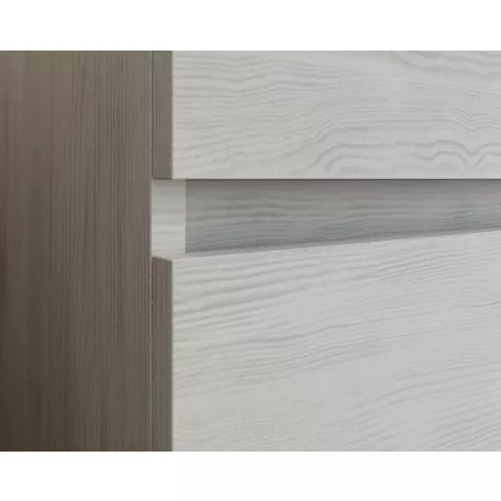 Bogota 80cm-es 1 fiókos fürdőszobaszekrény fehér tölgy + mosdó