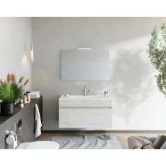   Bogota 90cm-es 1 fiókos fürdőszobaszekrény fehér tölgy + mosdó