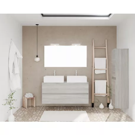 Easy 120cm-es két fiókos fürdőszobaszekrény szürke tölgy & beton