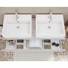   Easy 120cm-es két fiókos fürdőszobaszekrény szürke tölgy & beton