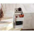 Easy 60cm-es két fiókos fürdőszobaszekrény fényes fehér + mosdó