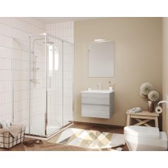   Easy 60cm-es két fiókos fürdőszobaszekrény szürke tölgy + mosdó