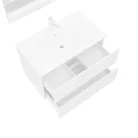Easy 80cm-es két fiókos fürdőszobaszekrény fényes fehér+ mosdó