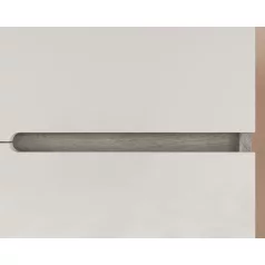   Eva 80cm-es 2 fiókos fürdőszobaszekrény fényes fehér & szürke tölgy + mosdó