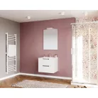 Ibiza 60 cm-es 2 fiókos fürdőszobaszekrény mart előlapokkal + mosdó