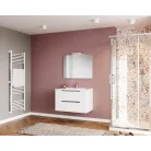 Ibiza 80 cm-es 2 fiókos fürdőszobaszekrény mart előlapokkal + mosdó