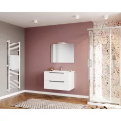   Ibiza 80 cm-es 2 fiókos fürdőszobaszekrény mart előlapokkal + mosdó