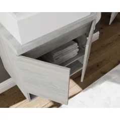   Oslo 60cm-es két ajtós fürdőszobaszekrény szürke tölgy