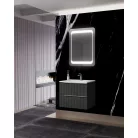 Sidney 60 cm-es 2 fiókos fürdőszobaszekrény mart előlapokkal + mosdó