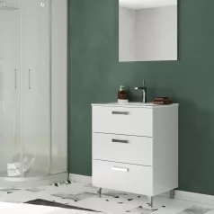 Tokyo 80 cm-es 3 fiókos fürdőszobabútor, mosdóval