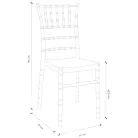 Chiavari szék - Tiffany modell, rakásolható szék törtfehér színben