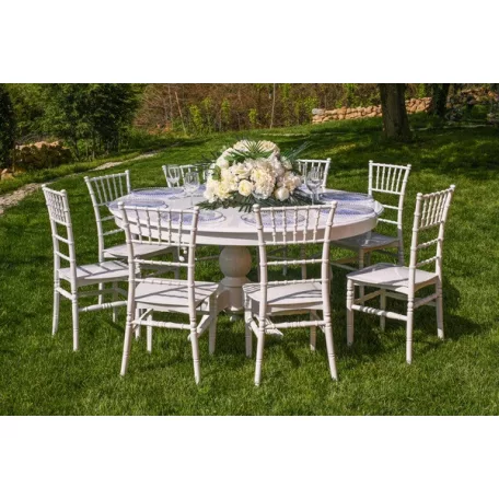 Chiavari szék - Tiffany modell, rakásolható szék törtfehér színben