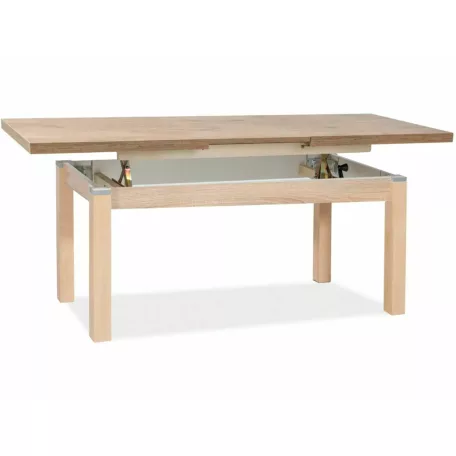 Kleopátra asztal és dohányzóasztal, 124X64, Sonoma tölgy, Sonoma tölgy