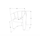 TM-1 fotel, 67X60, fekete