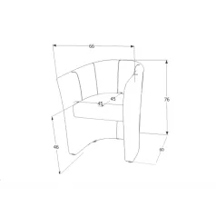 TM-1 fotel, 67X60, piros