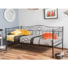 Burmai ágy, 208X96, fekete