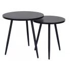 Cleo dohányzóasztal szett, fekete, fekete