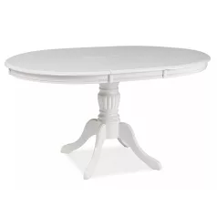 Olivia asztal, 106X106, fehér, fehér