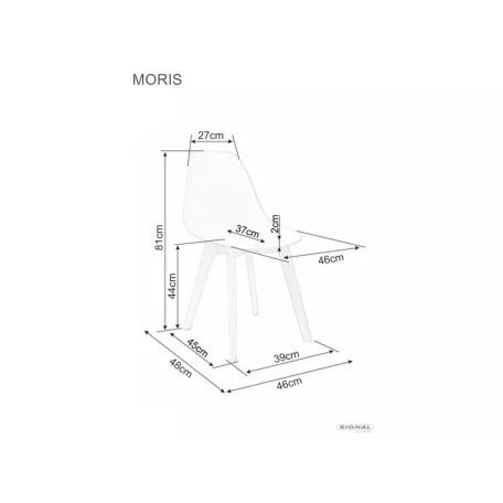 Moris szék, bükkfa, szürke