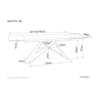 Westin asztal, 160X90, fekete, fekete