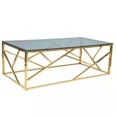 Escada A dohányzóasztal, 120X60, aranysárga, üveg