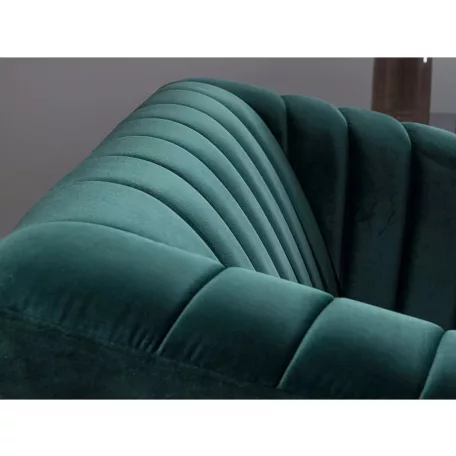 Asprey bársony 1 fotel, zöld