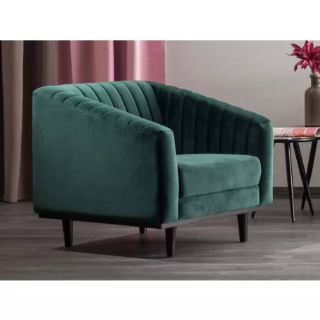 Asprey bársony 1 fotel, zöld