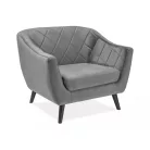 Molly 1 Bársony Fotel, wenge, szürke