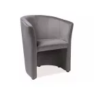 TM-1 bársony fotel, 67X60, szürke